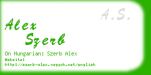 alex szerb business card